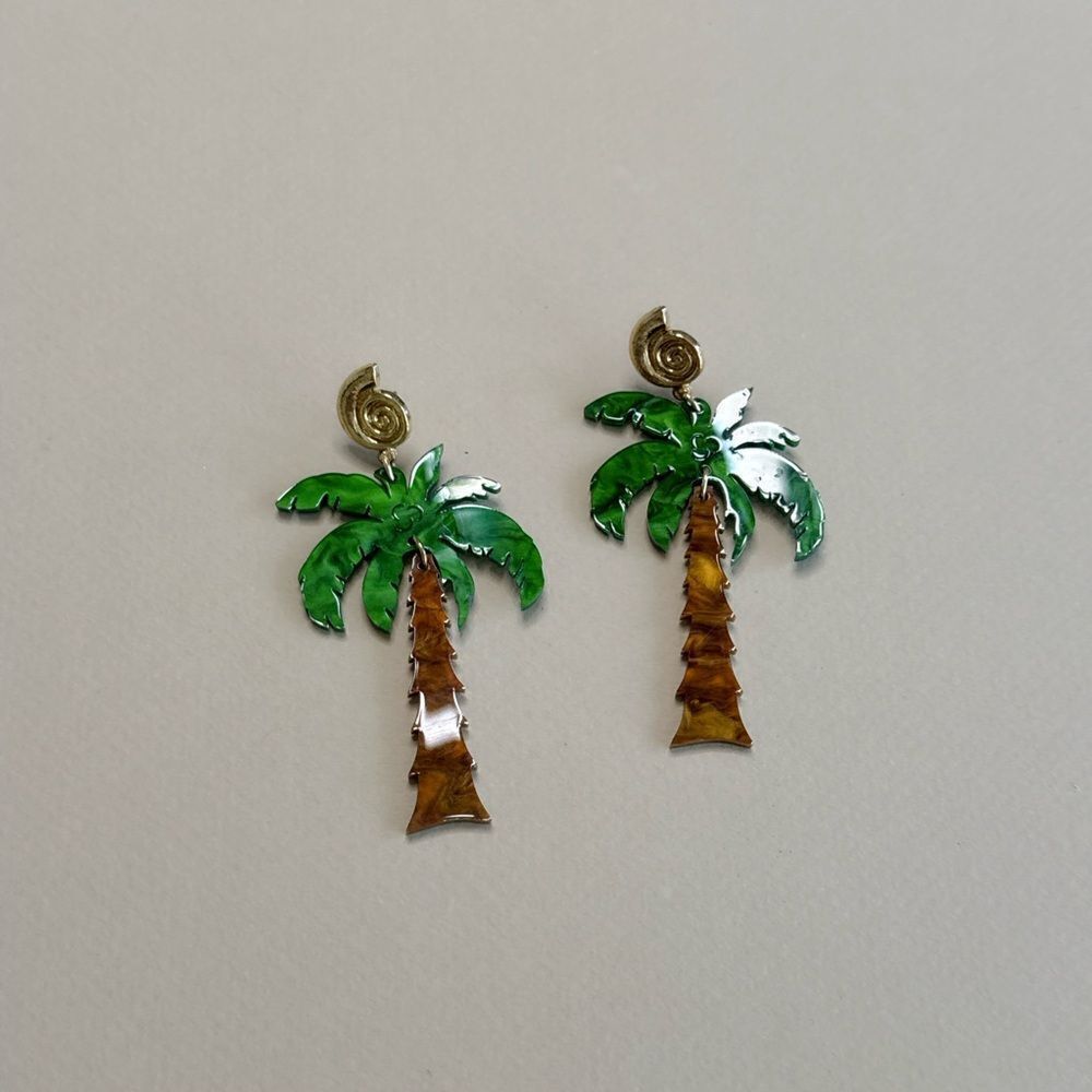 Tropical Palm Tree Earrings S1129
